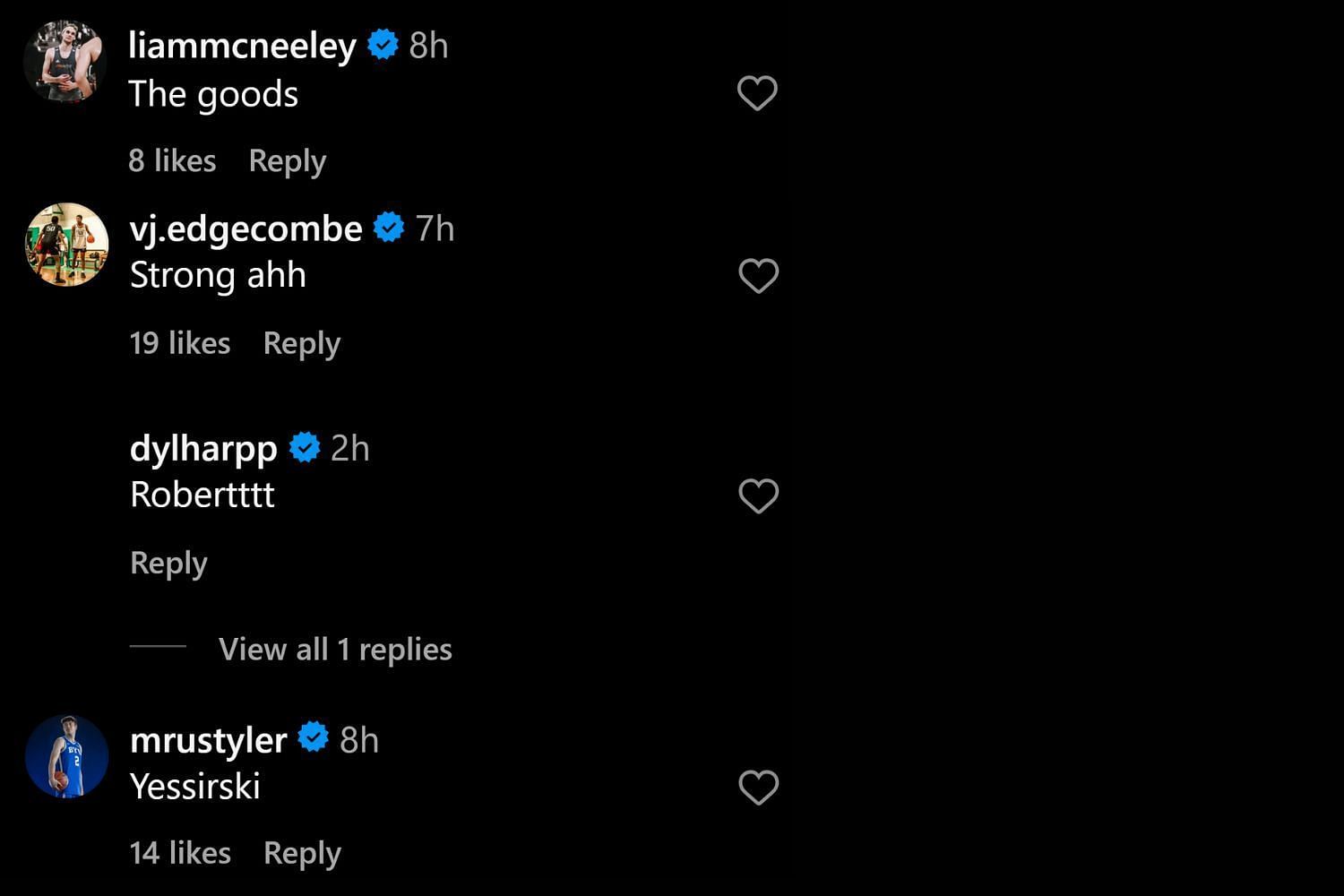 Screenshot via Instagram (@robertwr1ght/IG)